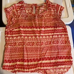 Geometric patterned blouse